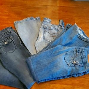 3 pairs bellbottom/bootcut jeans